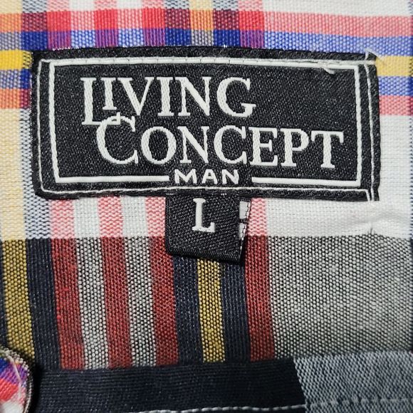 NWT Living Concepts Shirt Mens L Plaid Long Sleeve Button Up Academia Sh… - Picture 10 of 11